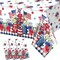3 Pack 4th of July Tablecloth Decorations, Vase Flower Patriotic Plastic Table Cover